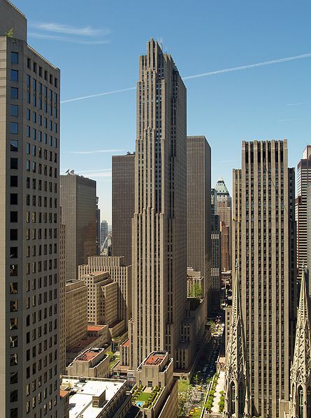 30 Rockefeller Plaza, an Art Deco masterpiece, class A office building in Midtown Manhattan, NYC.
