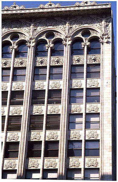 The landmark office tower at 65 Bleecker Street, NYC, also known as the Bayard-Condict Building.