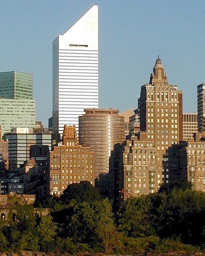 601 Lexington Avenue, the Citigroup Center, a distinctively shaped office tower in Manhattan.