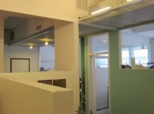 1841 Broadway Office Space - White and Light Green Walls