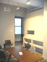 57th Street Office Space - Shelving and Door to Gallery Space