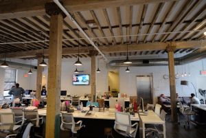 121 Lafayette Street Office Space - Wooden Pillars