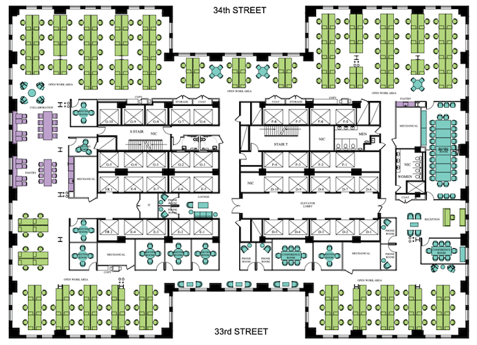 Entire floors are available for lease at The Empire State building