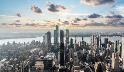 New York City skyline, 521 Fifth Avenue acquisition.