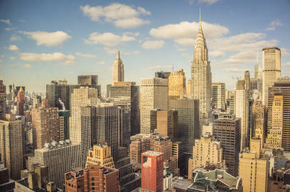 New York Cityscape with Chrysler Building in the foreground