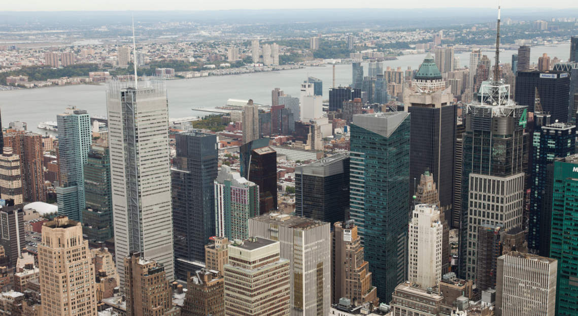 Aerial view of Tag's Americas HQ in NYC's New York Times Building.