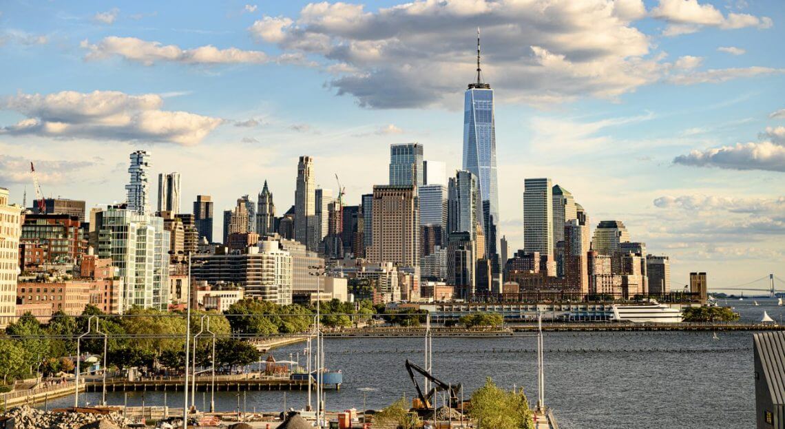 NYC skyline from Little Island, thriving Q2 market