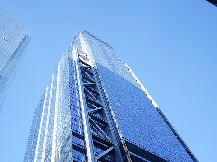 3 World Trade Center at 175 Greenwich Street, Class A office tower in Lower Manhattan, NYC.