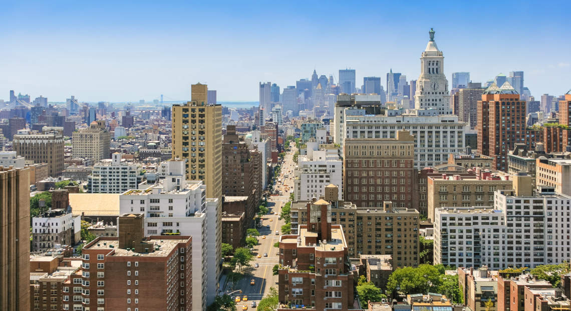 NYC skyline view along 3rd Avenue, showcasing prime commercial real estate areas.