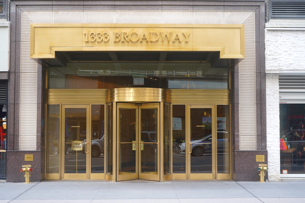 1333 Broadway, a 12-story Class B office building located on Herald Square, New York City.