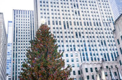 Louis Vuitton's 12-story Christmas tree on the Fifth Avenue is a