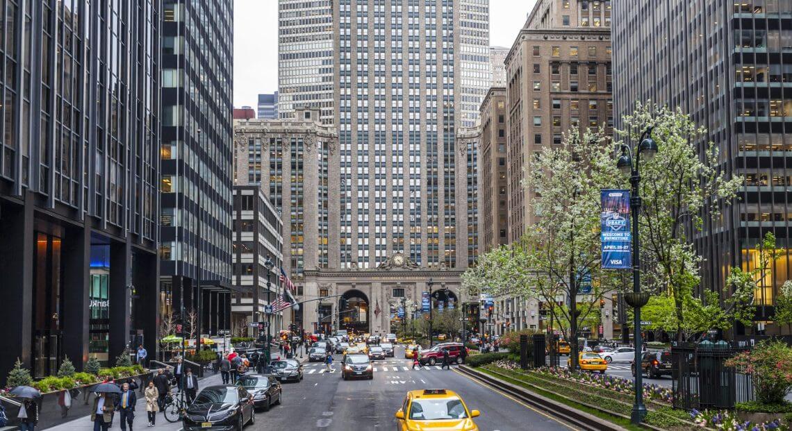 NYC street scene with Grand Central Terminal, reflecting the evolving office space trends.