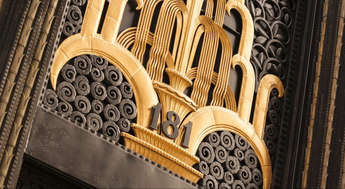 NYC Art Deco door panel, 181 - Unveiling the superstition and strategy in commercial real estate.