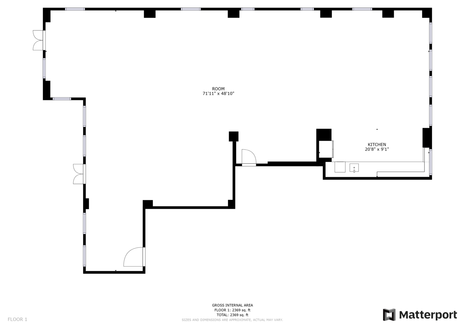 336 West 37th Street Office Space - Floorplan