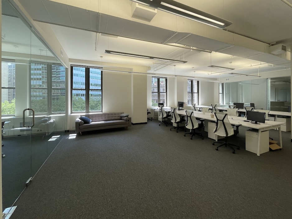 11 Broadway Office Space - Bullpen with Large Windows