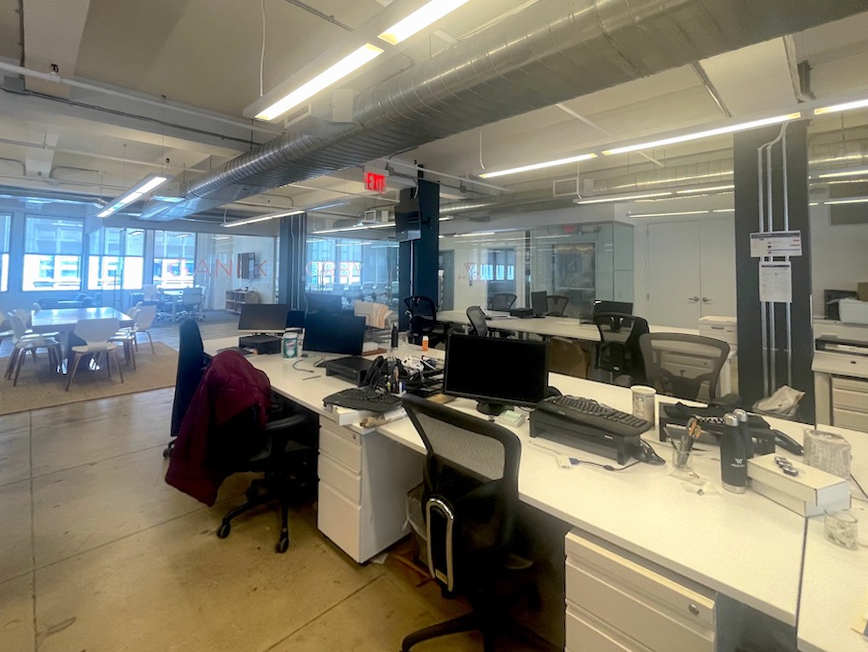 Madison Avenue & 39th Street Office Space - a Row of Desks