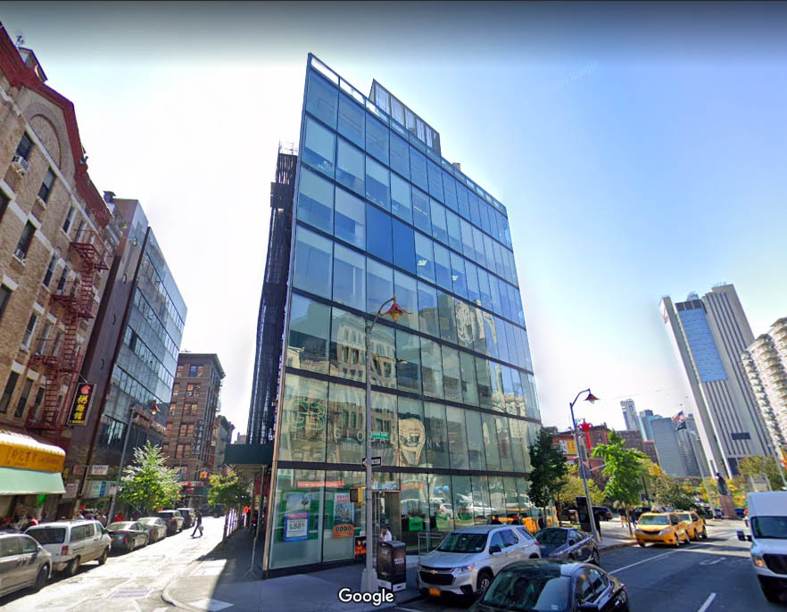 8 Catherine Street, an eight-story building providing loft-style office space in Manhattan, NYC.