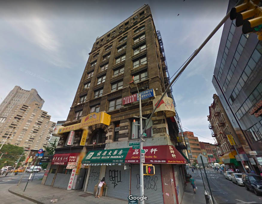 2-6 East Broadway, also known as The Braveman Building, located in Chinatown, Manhattan.