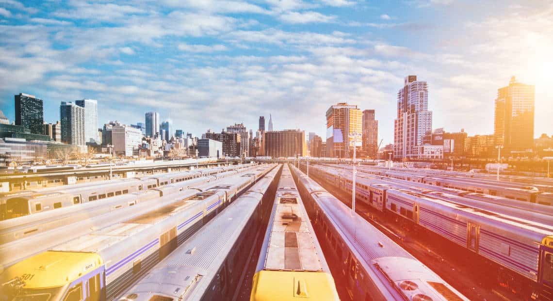 Trains at Pennsylvania Station, NYC: A Glimpse into the Transit Hub's History and Future.