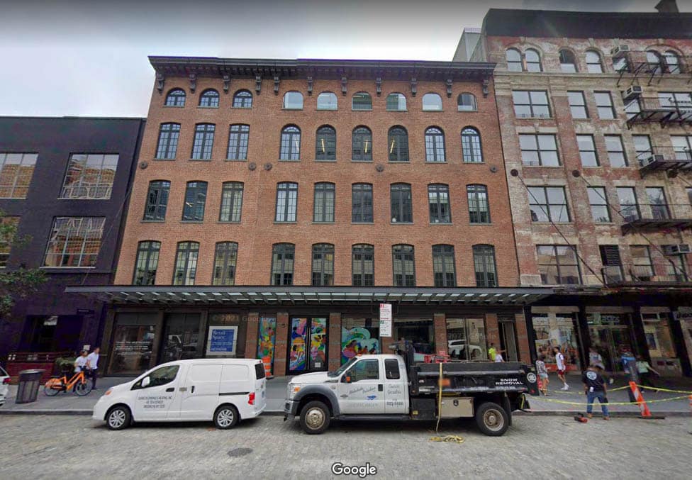 414 West 14th Street, a low-rise building in Midtown South providing loft-style office space.