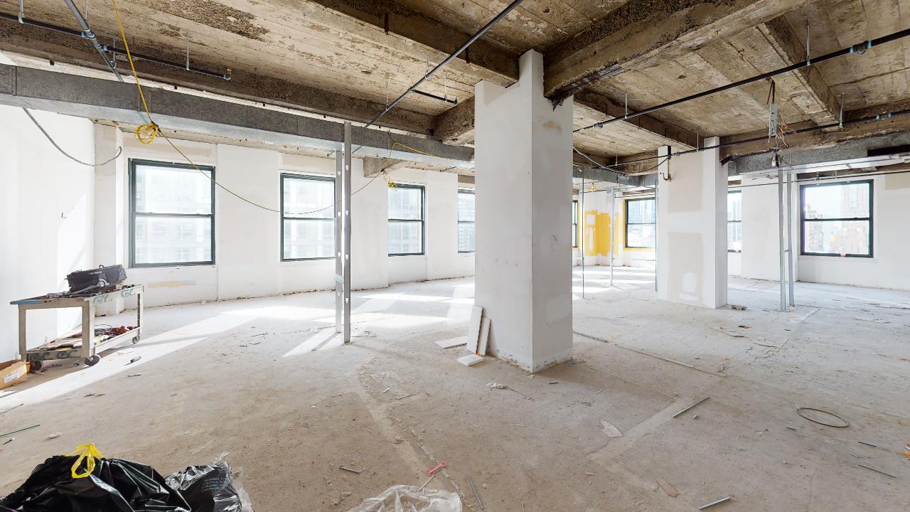 291 Broadway Office Space - Open Area with Columns