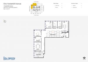 Floorplan of an office on the 54th floor in NYC