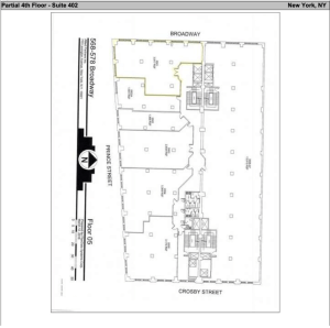 Floorplan of an office space tailored for design an architecture firms.