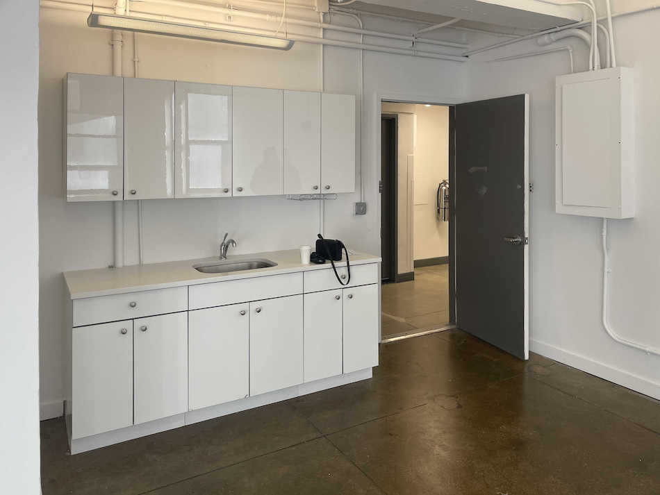 270 Lafayette Street Office Space - Kitchenette with a view to the Hallway