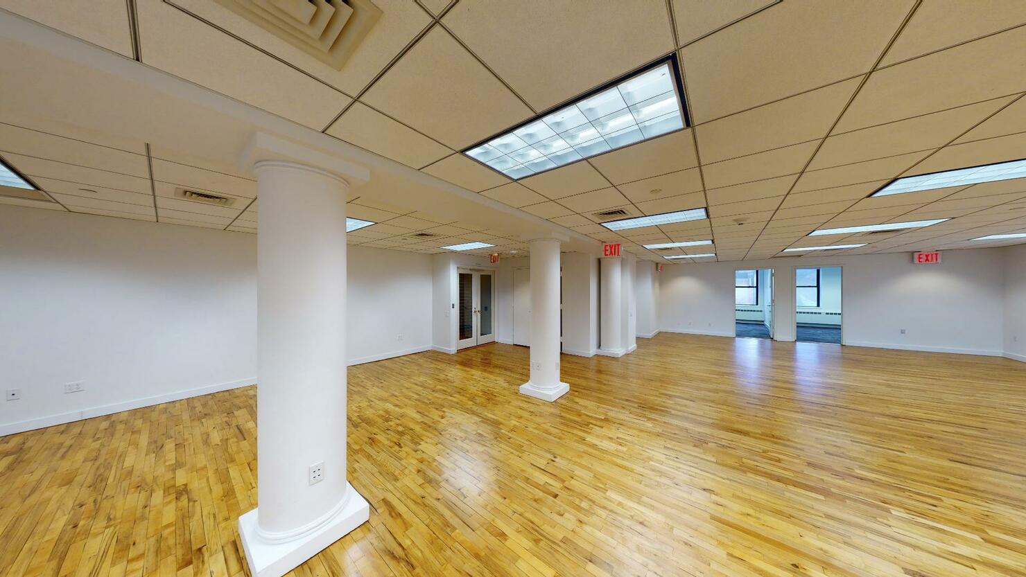 483 Tenth Avenue Office Space - White Walls and Hardwood Floor