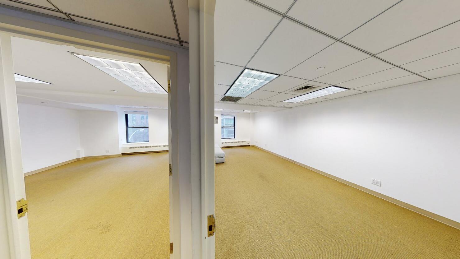 Bright 1,510 SF office space for lease on Tenth Avenue, New York City, including three offices.