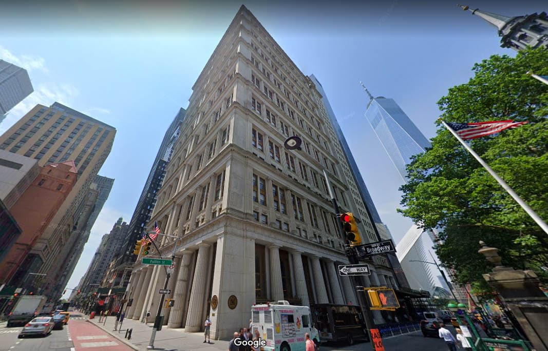 195 Broadway, a 29-story building providing office space in Downtown Manhattan, New York City.