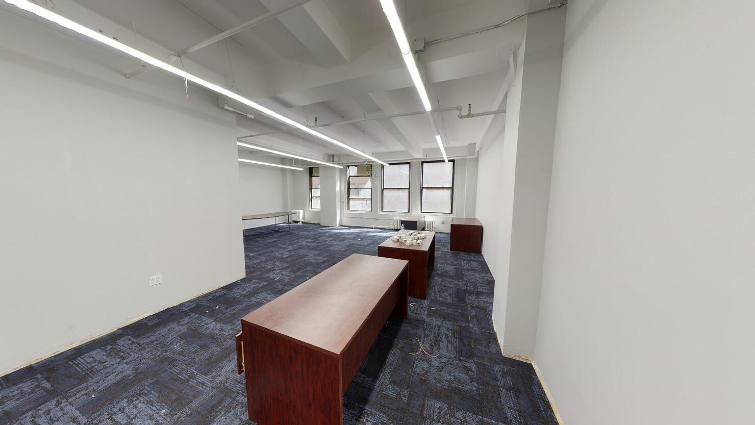 255 West 36th Street Office Space, 9th Floor - Corner View of Bullpen