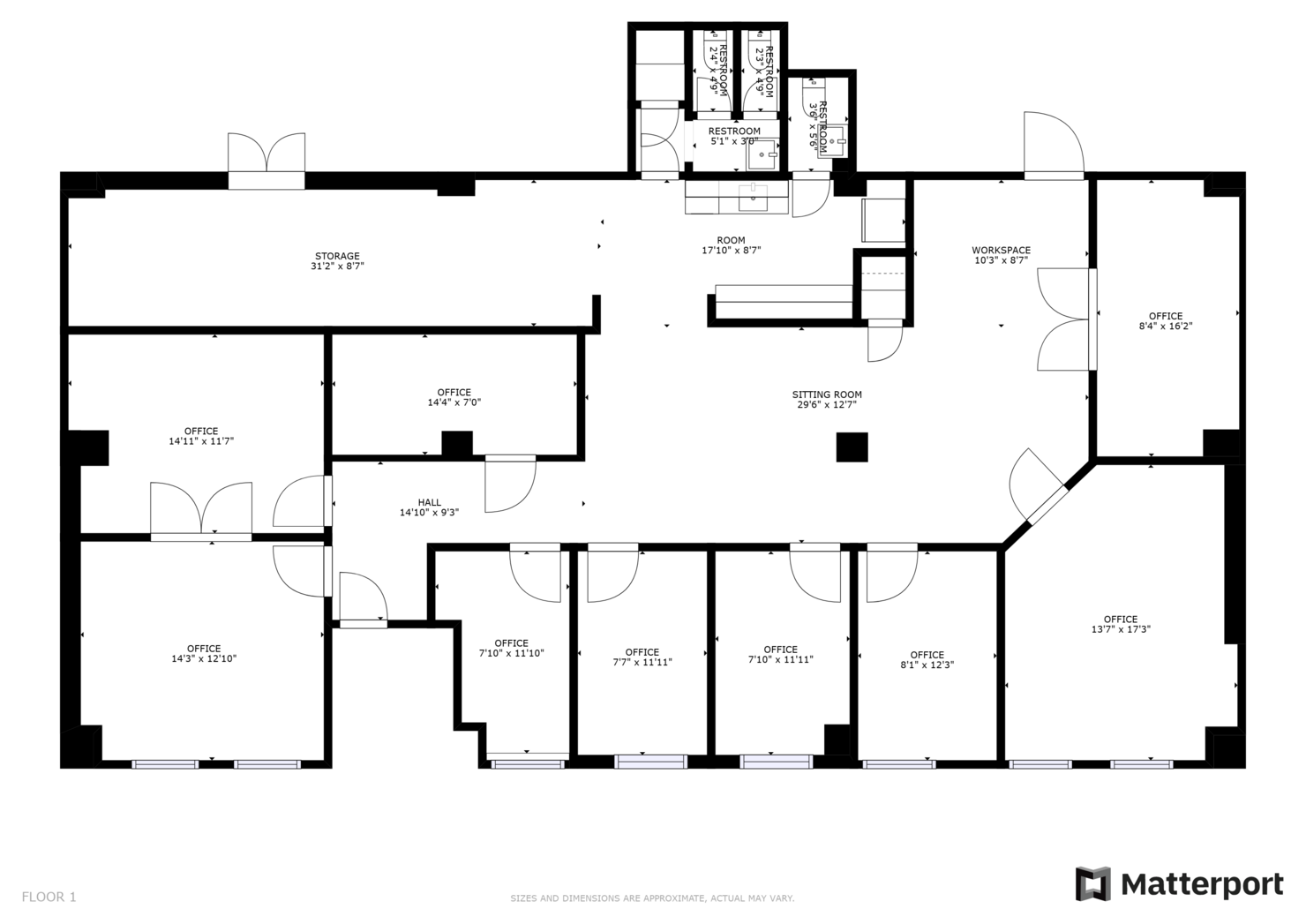 247 West 35th Street Office Space - Floorplan