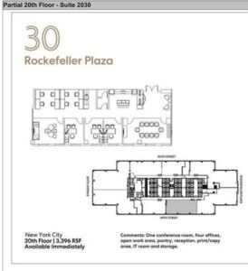 Floorplan of an office with several conference rooms