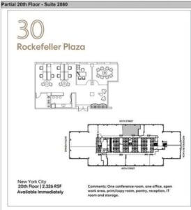 Floorplan of an office space with full view of the floor