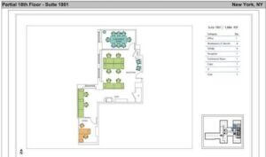 Floorplan of a small-size office space