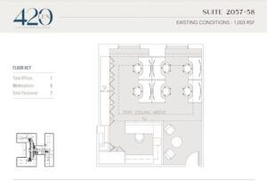 Floorplan of an office in Midtown NYC