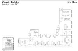 Floorplan of a large office in NYC
