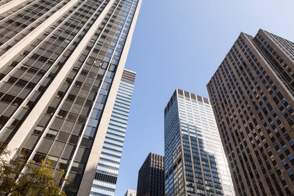 View of Midtown East office towers located in Midtown Manhattan, New York City