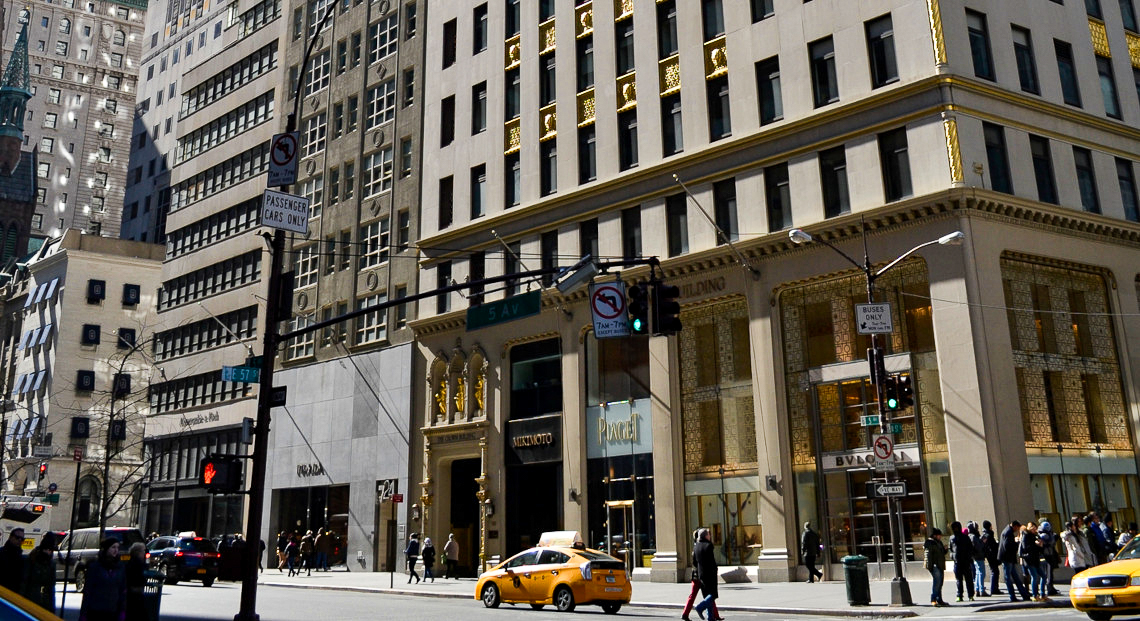 Dynamic Scene on 5th Avenue, Epitomizing NYC's Bustling Commercial Real Estate Landscape.