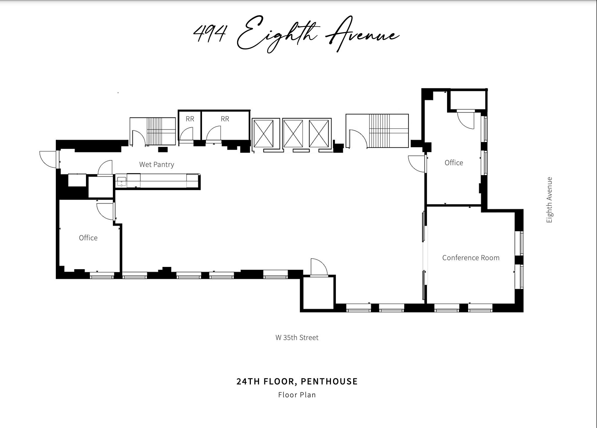 494 Eighth Avenue Office Space - Floor plan