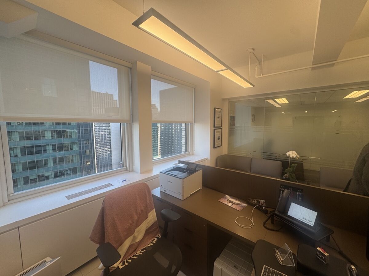 Conference room with windows and seating