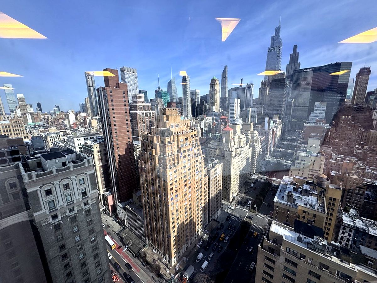 Panoramic Midtown Manhattan skyline view from the 25th floor at 3 Park Avenue