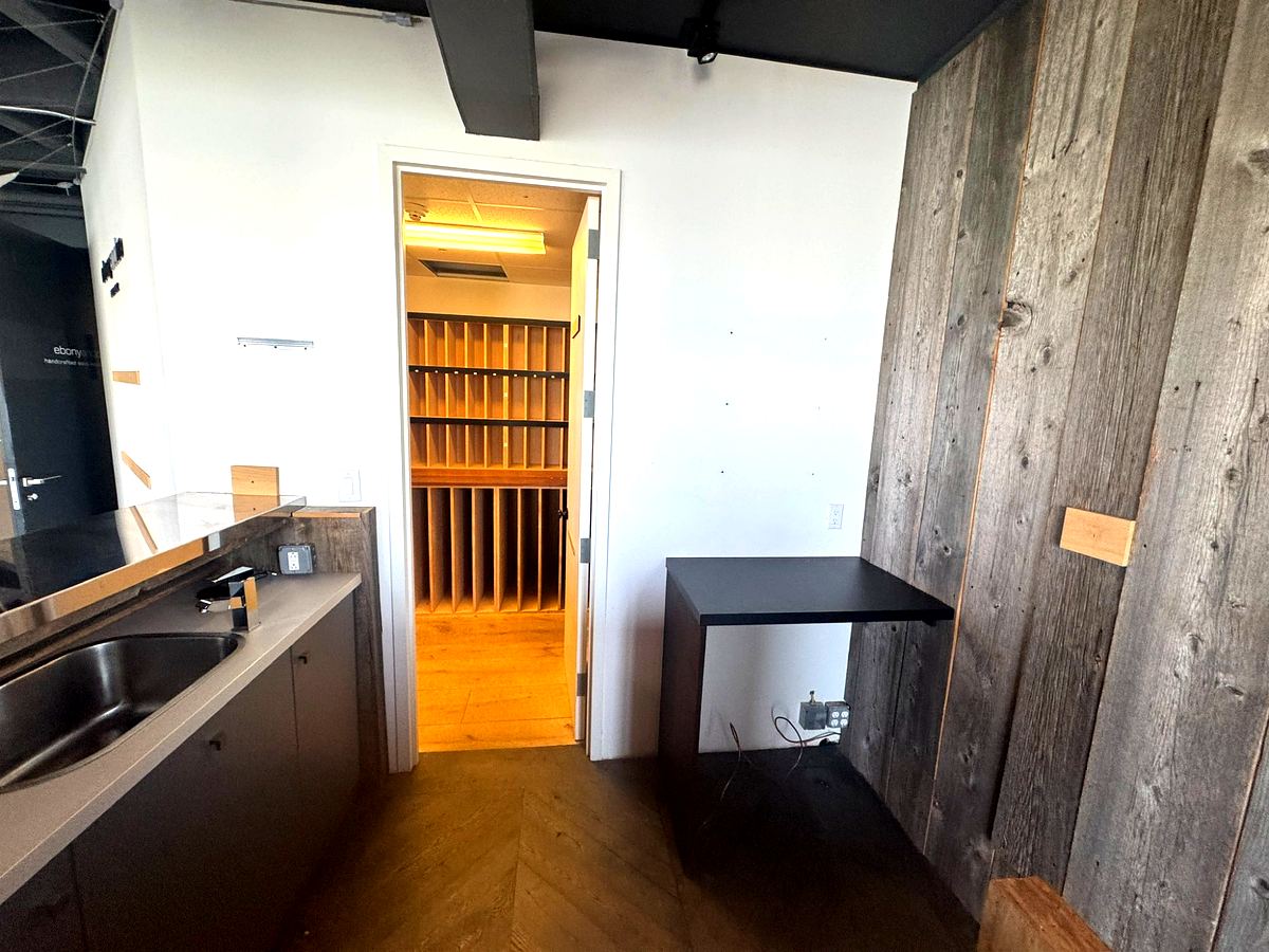 Kitchen with sink and built-in storage room, partial 32nd floor at 3 Park Avenue