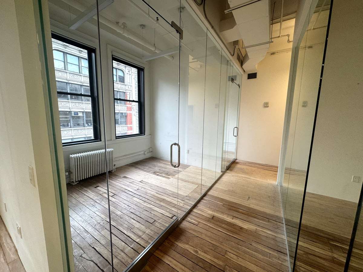 Private office with glass front, partial 9th floor at 31-37 West 27th Street