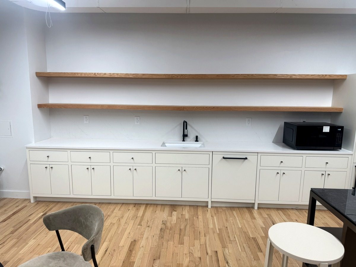 New wet pantry with open shelving, partial 3rd floor at 131-133 Spring Street