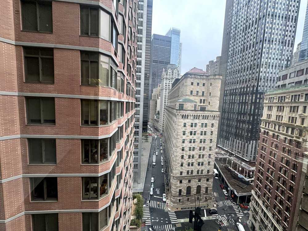 Downtown view from the suite windows, Suite 1502A at 80 Maiden Lane