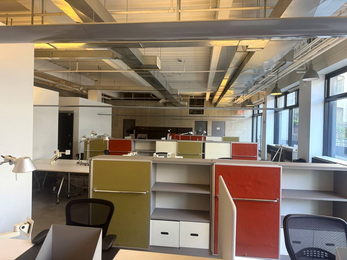 Furnished workstations with storage units, 4th floor at 415 West 13th Street