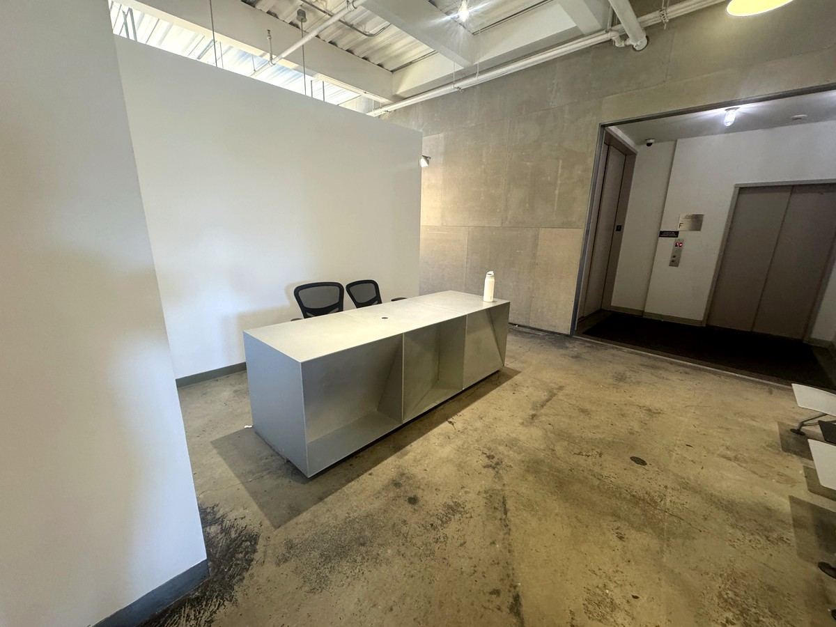 Reception desk near the elevator lobby, 4th floor at 415 West 13th Street